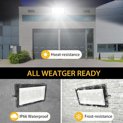 500W LED Flood Light,(2750W Equivalent) Super Bright 58,500LM Daylight 5000K IP66 Waterproof Security Outdoor LED Arena Lights,Commercial Lighting Floodlight for Backyard|Court|Stadium|Fields