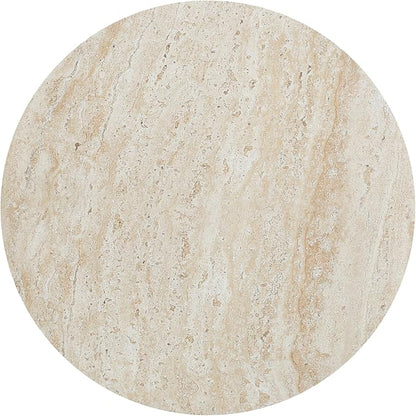 Christopher Knight Home Outdoor Side Table,Hourglass Shape Side Table,Patio Garden Stool Coffee End Table,Decorative Garden Stool for Patio,or Balcony,Lightweight Concrete Material,Travertine
