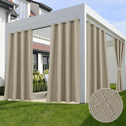 HolidayIdeas Linen Outdoor Curtains by HolidayIdeas