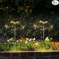 2 Pack Solar Firework Lights Outdoor - Verified 200 LED & 8 Modes - Starburst Solar Powered Garden Lights, Reinforced Durable Stakes, Waterproof Pathway Walkway Lights for Yard Patio Decor