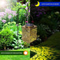 Lanterns, 2 Pack Bronze Metal Solar Outdoor Hanging Light Set