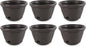 Suncast 6 Pack Decorative Wicker Garden Hose Holder Pot with 4 Drain Holes for 100 Foot Hoses, Java