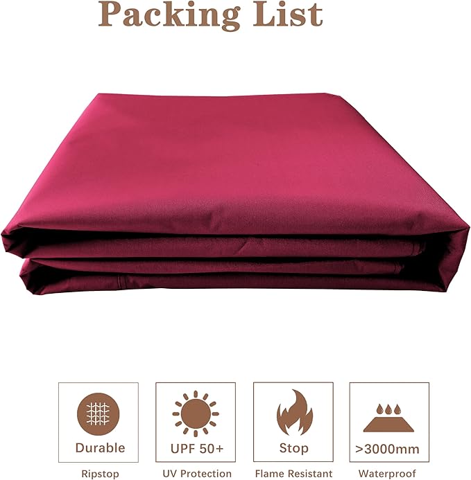 SCOCANOPY Replacement Gazebo Canopy for 10 x 12 Regency II Patio Gazebo Model L-GZ798PST,A101004104,A101004105,(Burgundy)