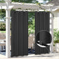 Easy-Going Linen Look Outdoor Curtains Waterproof Windproof Porch Curtains, Soft Thicken Outdoor Privacy Curtains for Patio, Gazebo, Grommet Top and Tab Bottom Drape, 1 Panel, 54x96 inch, Black