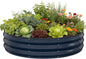 Galvanized Raised Garden Bed 4×4×1 FT, Round Metal Raised Garden Bed Outdoor Planter Box with Open Bottom, Rust-Resistant Steel Garden Bed for Vegetables Herbs Flowers, Easy Assembly