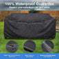 Waterproof Patio Sofa Cover in Black Polyester, 87-Inch
