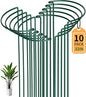 TCBWFY Plant Support Stakes for Large Heavy Plants,10PCS Peony Supports 14"x32" Heavy Duty 5mm Wire Peony Cages,Interlock Garden Supports Ring Border Support,Plant Support Cage for Rose Flowers