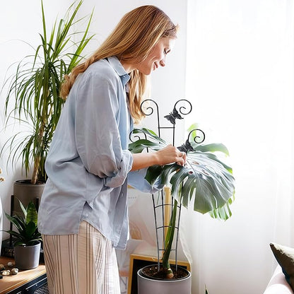 COOMIN 30'' Monstera Plant Support Outdoor, Metal Expandable Plant Supports for Indoor Plants, 4P Garden Trellis for Climbing Plants Indoor - Ivy, Pothos, Philodendron, Hoya