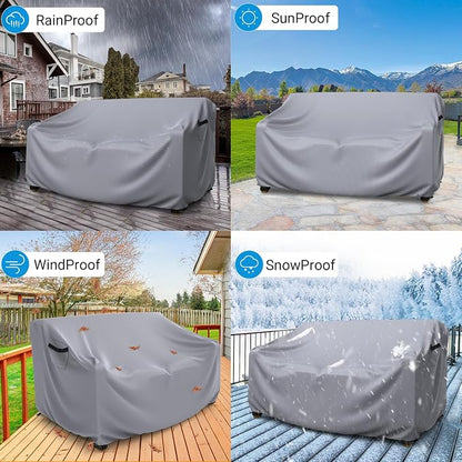 Mrrihand Heavy Duty Patio Sofa Cover, 3-Seater Outdoor Sofa Loveseat Cover - Image 6