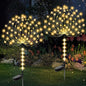 Garden Decor Solar Lights Outdoor,155LED 8 lighting modes pole light Waterproof Warm White Solar Garden Lights for Christmas, Halloween Decoration,Yard, Patio, Porch,Flower Pot,Pathway (2Pack)