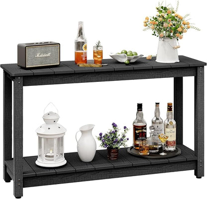 Outdoor Console Table, 440LBS Weight Capacity, 2-Tier Multifunctional Buffet by LAHAAP