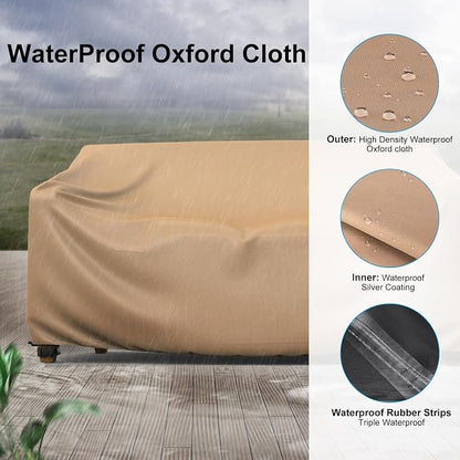 Heavy Duty Patio Sofa Cover, Mrrihand 2-Seater Outdoor Sofa Loveseat Cover - Image 5