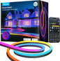 Govee Outdoor Neon Rope Lights, 65.6ft RGBIC IP67 Waterproof Outdoor Decorations with 64 Scene Modes, Music Sync, Flexible LED Lights, Neon Lights Work with Alexa, Google Assistant