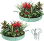 Galvanized Metal Planter Round Raised Garden Bed Kit for Gardening Outdoor，3x3x1ft 2PC Grow Garden Box Raised Flower Bed，Round Galvanized Planter Outdoor Large Metal Fire Pit Ring Green