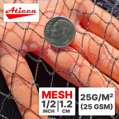 Heavy Duty Bird Netting for Garden Protection & Fruit Trees, 7.5x100 Ft with 10 Stakes – Black Anti-Bird Net for Poultry, Deer, & Squirrel Protection, Durable Nylon Mesh for Garden and Yard Use