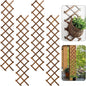 Pack of 4 Extra Thick Wooden Wall Trellis - Expandable Wall Planter Lattice Panels for Climbing Plants, Hanging Vertical Plant Support Fence Frame Outdoor Indoor for Balcony Patio Garden Room