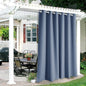 RYB HOME Outdoor Curtains for Patio Waterproof Block Sunlight Thermal Insulated Privacy Assured Thick Outside Curtains for Porch, Gazebo, Pergola, W84" x L108", Stone Blue, 1 Panel