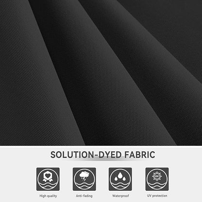 10 X 13 FT Cantilever Outdoor Patio Umbrella with Led Lights Large Heavy Duty 360° Rotation Double Top Offset Rectangular Umbrellas for Backyard Garden Pool Outside Deck, Black