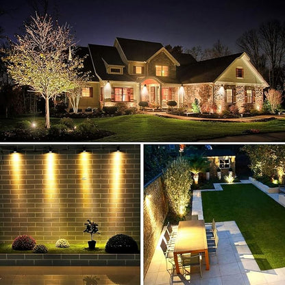 Svater Landscape Lighting Outdoor, 8 Pack Low Voltage Spotlights with Transformer, Plug in LED Spot Lights for Pathyway, Backyard, House,3000K Warm White, Super Bright 3W 250Lumem, Black