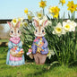 Fairy Garden Stake Decor, Acrylic 2D Garden Fairy Decoration, Fairy Garden Accessories for Outdoor Indoor Yard Lawn Pot Plants (Flower Picking Rabbit)