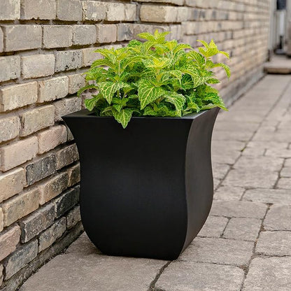 Mayne 5873-B Polyethylene Planter, Black 16x16