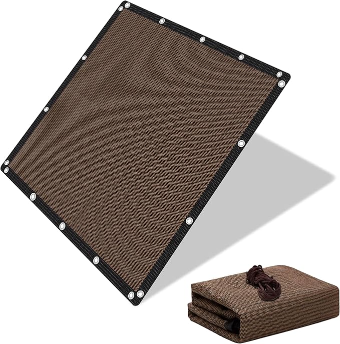 90% Shade Cloth Sun Shade Fabric Privacy Screen Shade Cover for Patio Garden Pergola Shade Cover Canopy with Gromments