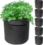 5 Pack 1 Gallon Grow Bags with Handles Garden Vegetable Flower Grow Bags Nonwoven Aeration Fabric Pots for Nursery Garden Planting