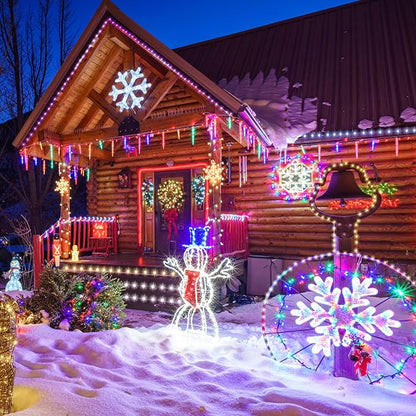 200Ft Rope Lights Outdoor, 18 Colors Changing 610 LED String Lights Plug in with Remote, IP68 Waterproof Twinkle Fairy Light Rope Lighting Indoor for Bedroom Patio Christmas Halloween Decor
