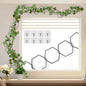 24 Pcs Chain Trellis for Climbing Plants, 120 Inch Long Metal Plant Trellis Indoor Outdoor, Garden Wall Vine Support Trellis, Plant Accessories for Ivy, Peonies, Hexagonal Design Black