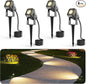 Outdoor Landscape Lighting, 4 Pack Outdoor Spotlights, LED Landscape Lights for House Yard Garden Lawn Tree Fence Plant Flags Pathway, 12V 2700K Warm White, IP65 Waterproof