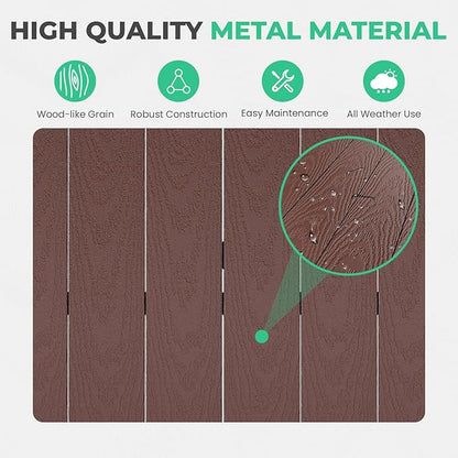 JEAREY Patio Dining Table, Outdoor Dining Table All-Weather for Garden, Backyard, Lawn, Coffee