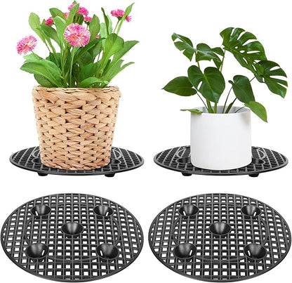 moonoom 4 Pieces Potted Plant Stand Holder, Large Planter Holder,Heavy Duty Indoor Outdoor Garden Patio Flower Pot Stands 12 Inch