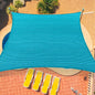 8'x8' Sun Shade Sail Curved Commercial Outdoor Shade Cover Turquoise Rectangle Heavy Duty Permeable 185GSM Outdoor Shades for Patio Garden Sandbox