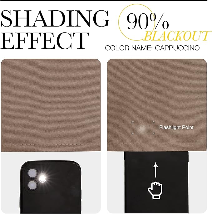 NICETOWN Blackout Curtain Drape for Bedroom - Grommet Noise Reducing Thermal Insulated Solid Room Darkening Window Treatment for Flat/Apartment (1 Panel, Cappuccino, 66 x 66 Inch)