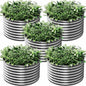 5 Pack 2x2FT Round Corrugated Galvanized Steel Raised Garden Bed Outdoor, Metal Above Ground Garden Bed for Vegetables and Flowers, Raised Beds for Gardening-2x2FTx10Inch