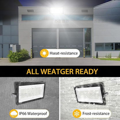 600W 2pack LED Stadium Flood Lights ,(3050W Equivalent)67500LM Super Bright LED Arena Outdoor Lights,100-277V IP66 Waterproof 5000K Daylight White Commercial Lighting for Sports Fields and Counts