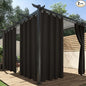 HolidayIdeas Outdoor Curtains for Patio Waterproof, 2 Panels - 54 x 108 Inch - Privacy Protection & Light Filtering Curtains Grommet Outside Curtains for Porch, Gazebo, Pergola, Backyard (Chocolate)