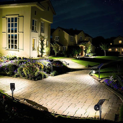ROSHWEY Solar Outdoor Lights, Waterproof Solar Yard Lights 600LM Spot Light Outdoor for Tree Pathway Walkway Driveway Patio (Cool White, 4Pack)