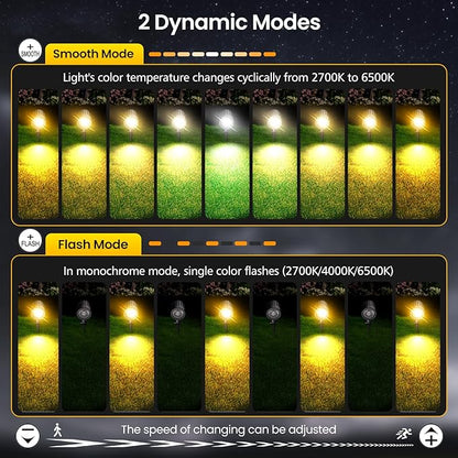 LED Landscape Lighting Kit Landscaping Lights with Remote Control Dimmable IP66 Waterproof 2700-6500K Spot Lights for Outdoor Garden Lawn Patio Yard with US Plug 12 Pack