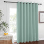 NICETOWN Window Treatment Sliding Door Curtain - Thermal Insulated Width Solid Blackout Patio Glass Door Drape, Extra Wide Draperies (Seafoam Green, 100 inches Wide x 84 inches Long)