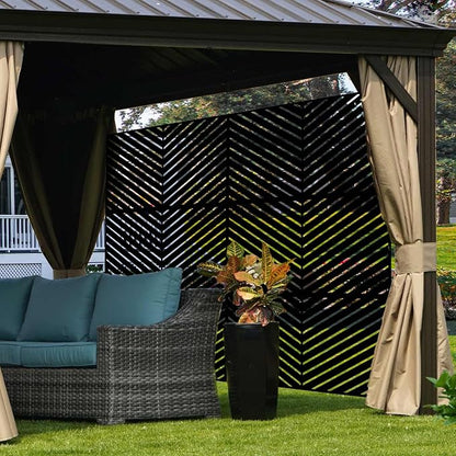 Kozyard Metal Privacy Screen 74" H x 47.2" W Decorative Outdoor Divider - Image 5
