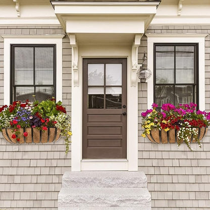 Railing Planter Window Box Deck Balcony Rail Planter 24 Inch for Porch Fence Patio Outdoor 4 Pack