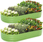 Galvanized Raised Garden Bed, 8x4x1 FT Thickening Planter Boxes Outdoor, Raised Beds for Gardening, Easy Assembly Large Garden Bed for Vegetables, Fruits, Flowers (2-Pack)