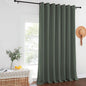 NICETOWN Sage Green Sliding Door Curtains 95 inches Long - Grommet Blackout Room Darkening French Door Sound Reducing Thermal Curtain for Living Room/Bedroom (W100 x L95, 1 Panel)
