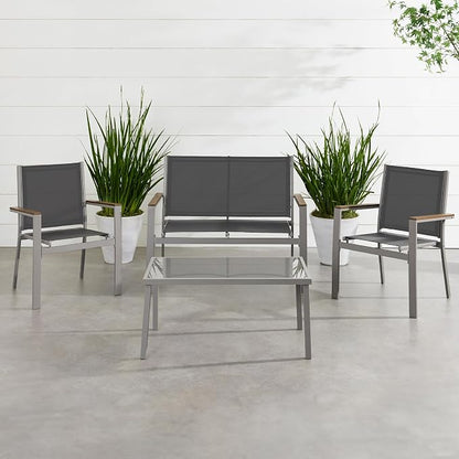Best Choice Products 4-Piece Outdoor Textilene Patio Conversation Set, Backyard - Image 2