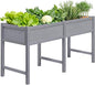 TT Nature HDPE Raised Garden Bed with Legs, Outdoor Elevated Planter Box for Vegetables, Herbs & Flowers, Weather-Resistant Raised Garden Beds for Patio, Balcony & Backyard Gardening
