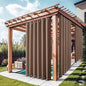 NICETOWN Outdoor Patio Curtains Windproof & Waterproof 2 Panels, Grommet Top & Bottom Wind-Break Thermal Insulated Blackout Extra Wide Weighted Gazebo Blinds for Yard/Porch, Tan, W84 x L108