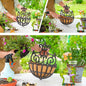 Hanging Planters 2 Pack, Rustic Brown Cast Iron Wall Baskets