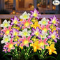 6 Pack Solar Garden Lights LED Solar Lilies Flower Lights, Yard Patio Pathway Decoration High Flexibility Copper Wire Handmade Silk Artificial Flowers Never Wither, Gift for Family, Friends
