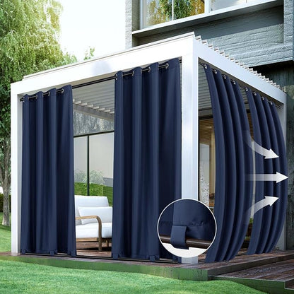 HolidayIdeas Gazebo Curtains Outdoor Waterproof 4 Panels 54x84 Inch-Windproof by HolidayIdeas